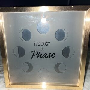 Gold Framed Moon Phase Decor